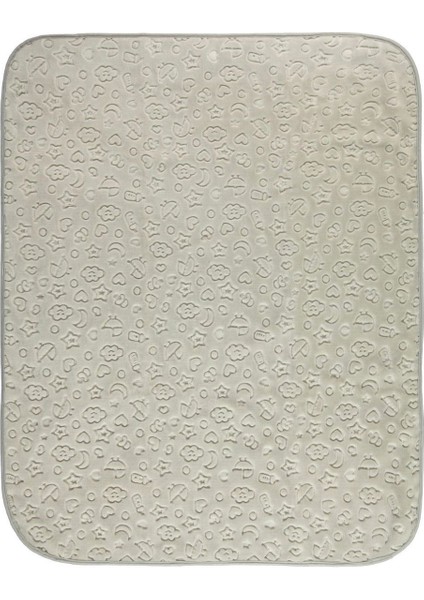 Yumuşak Peluş Bebek Battaniyesi 100x120 cm, Açık Gri, Kabartmalı ve Kalın, Leke Tutmaz fiyatları
