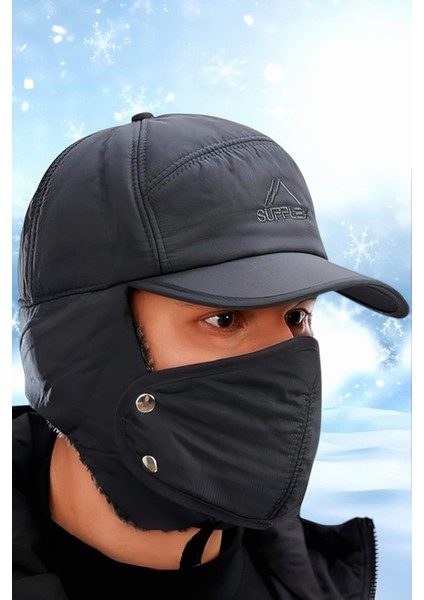 Çok Fonksiyonlu Su ve Rüzgar Geçirmez Kürklü Termal Şapka Kışlık Şapka fırsatları