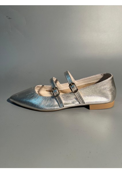 Noble Shoes Hakiki Deri Sivri Burun Babet