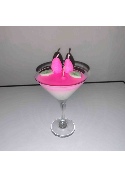 Çilekli Martini Bardağı Mum fiyatları