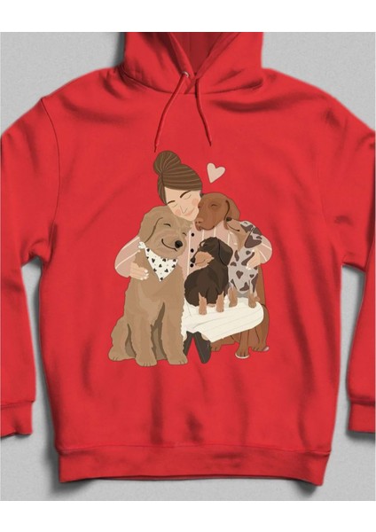 Pati Sarılışı Tasarım Sweatshirt Gri