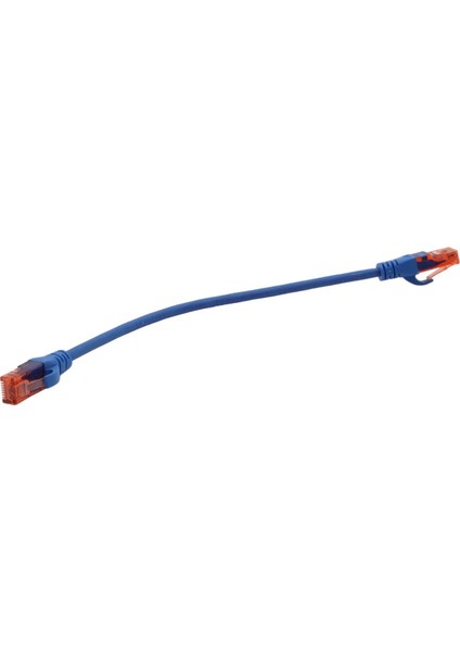 Patch Cord Utp Cat6 0.25 mt Blue (10'lu Paket)