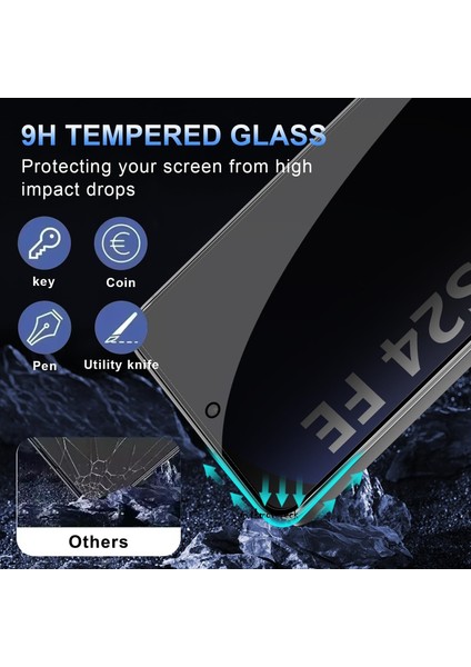 Samsung Galaxy S24 Fe Hayalet Ekran Koruyucu Tam Kapatan Gizli Tamperli Cam 5d Parlak Privacy Glass indirimleri