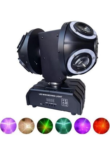 Çift Başlı 8X10 Watt 360' Moving Head Rgb Robot Işık