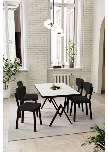 Elma Teddy Kumaş Mutfak Masa Sandalye Takımı 80*123 fiyatları