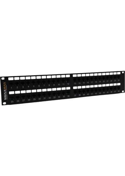 Sıgnamax 2u 48 Port Cat3 Patch Panel 2u Siyah