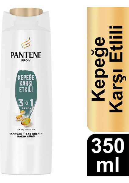 Kepeğe Karşı Etkili 3'ü1 Arada Şampuan 350 ml