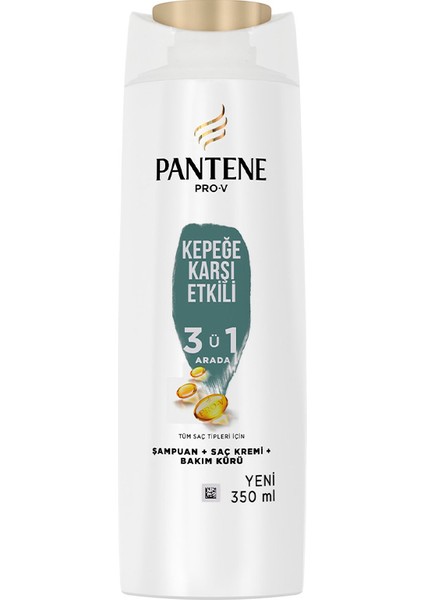 Kepeğe Karşı Etkili 3'ü1 Arada Şampuan 350 ml
