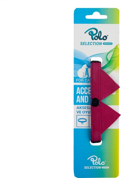 Netx Polo Zilli Yakalı Kadife Kedi Boyun Tasması Fuşya