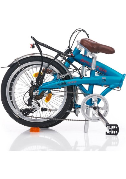 Easyride Katlanır Bisiklet - Blue Matt, 20", Alüminyum Kadro, 8 Vites, Katlanabilir