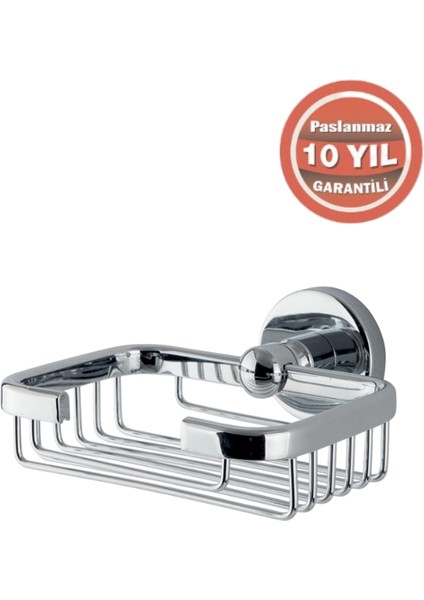 Paslanmaz Pirinç Dilek Montajlı Tel Sabunluk Kare