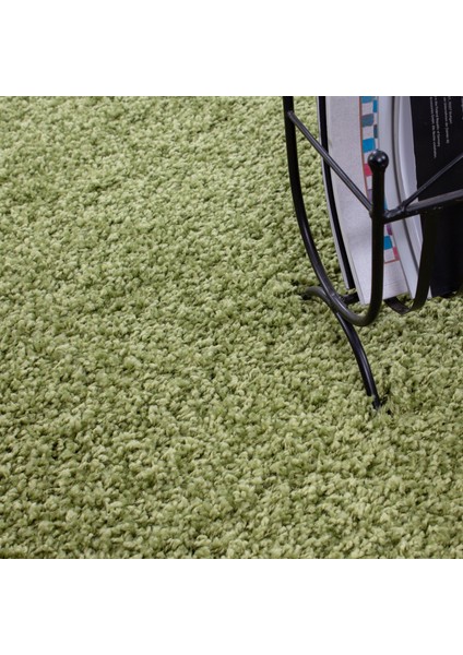 Shaggy Yeşil Halı Sade Renk Yumuşacık Soft Uzun Tüylü Çocuk Odası Oturma Odası Salon Mutfak Halı indirimleri