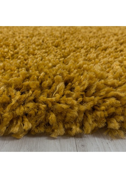Yuvarlak Soft Shaggy Halı Salon Oturma Mutfak Halısı Yumuşak Yüksek Havlı Düz Altın Gold Dore fırsatları