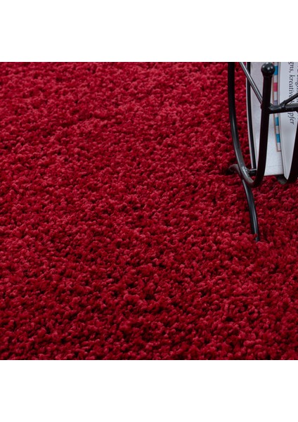 Soft Shaggy Halı Yüksek Tüylü Düz Kırmızı Renkli Çocuk Odası Oturma Odası Salon Mutfak Halısı indirimleri