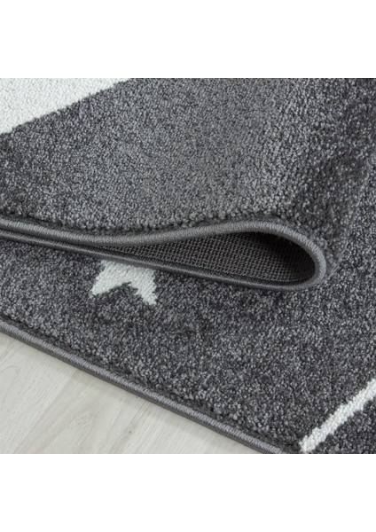 Yuvarlak Soft Yumuşak Çocuk Odası Halısı Kuyruklu Yıldız Desenli Gri Beyaz Pembe fırsatları