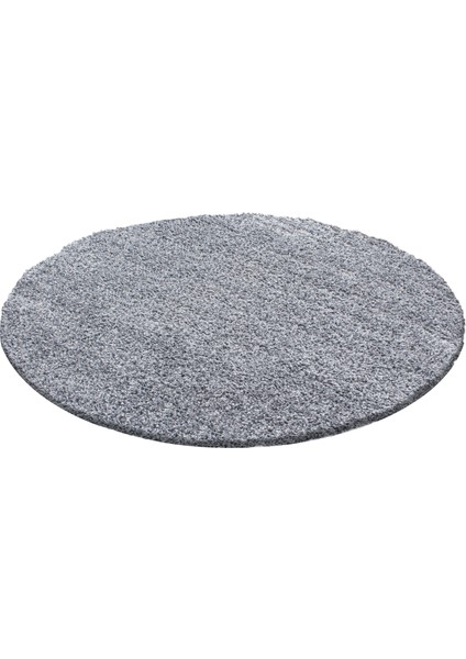 Yuvarlak Soft Shaggy Halı Yüksek Tüylü Düz Açık Gri Rengi Çocuk Odası Oturma Odası Salon Mutfak Halı