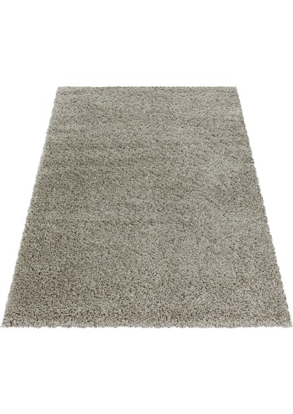 Soft Shaggy Halı Salon Oturma Mutfak Halısı Yumuşak Yüksek Havlı Düz Gümüş Boz Toprak Tonlarında