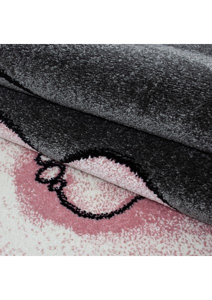 Yuvarlak Soft Yumuşak Çocuk Odası Halısı Sevimli Yumurcak Fil ve Yıldız Desenli Gri Beyaz Pembe indirimleri