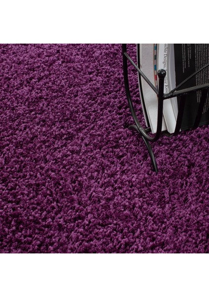 Soft Shaggy Halı 3 cm Uzun ve Yüksek Tüylü Düz Lila Çocuk Odası Oturma Odası Salon Mutfak Halısı indirimleri