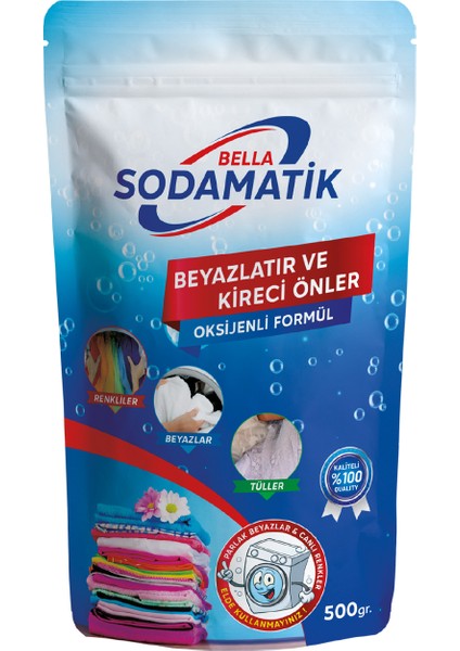 Sodamatik, Çamaşır Sodası, Kireç Önleyici ve Beyazlatıcı 500 Gram