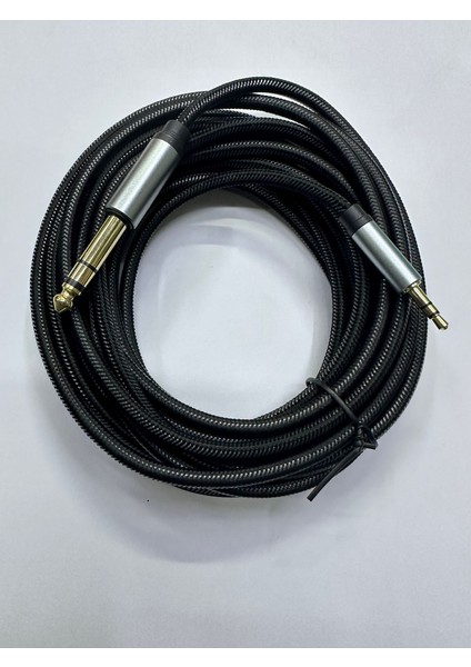 3 Metre 3.5 mm Stereo 6.3 mm Stereo Kablo 3 Metre Aux Amfi Kablo 3 Metre Stereo 3.5 mm 6.3 mm Stereo Kablo