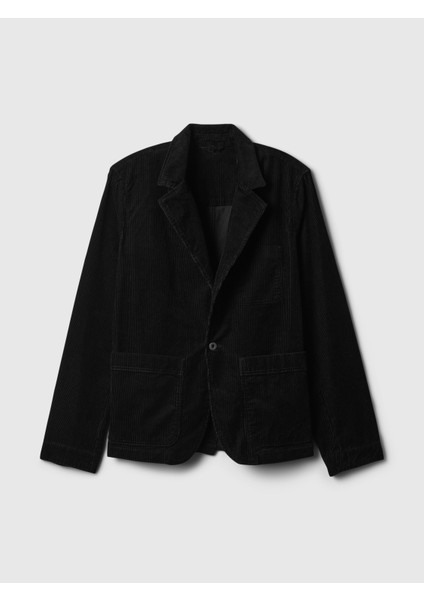 Erkek Siyah Kadife Blazer Ceket