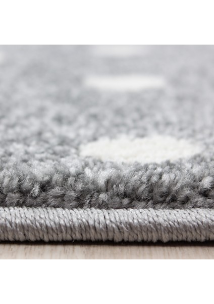 Soft Yumuşak Çocuk Odası Halısı Sevimli Unicorn Peri Atı Desenli Gri Mavi Beyaz modelleri