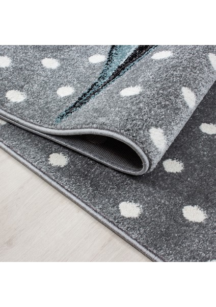 Soft Yumuşak Çocuk Odası Halısı Sevimli Unicorn Peri Atı Desenli Gri Mavi Beyaz fırsatları