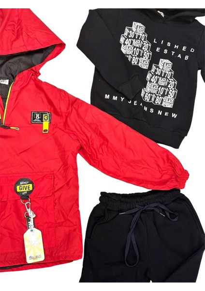 Asel Kids Çocuk Yağmurluk ve Sweatsuit Takımı