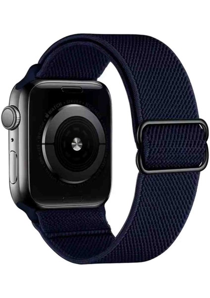 Apple Watch Seri 9 8 7 6 Se 5 4 3 2 1 38-40-41 mm (Seri 10-42MM) Uyumlu Esnek Bez Kayış fiyatları