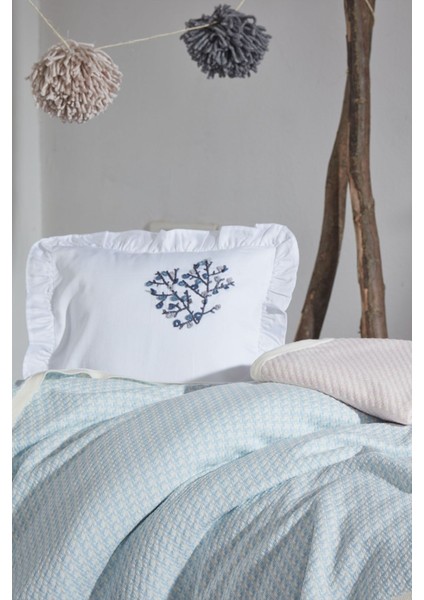 Yumuşak pamuklu bebek battaniyesi, rahat ve şık, pudra renk, 80x90 cm