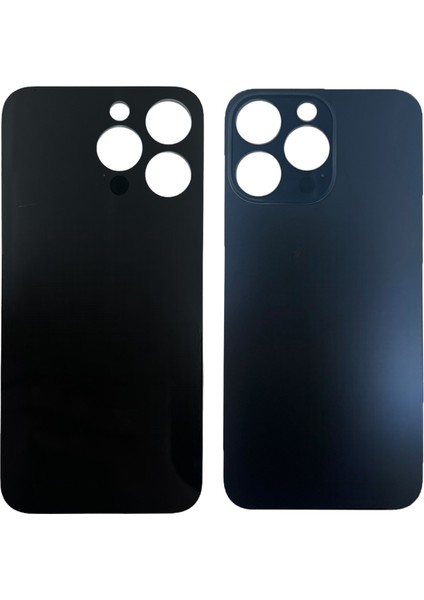 iPhone 15 Pro Max Uyumlu Geniş Kamera Camlı Batarya Kapağı (Mavi) NT-106733