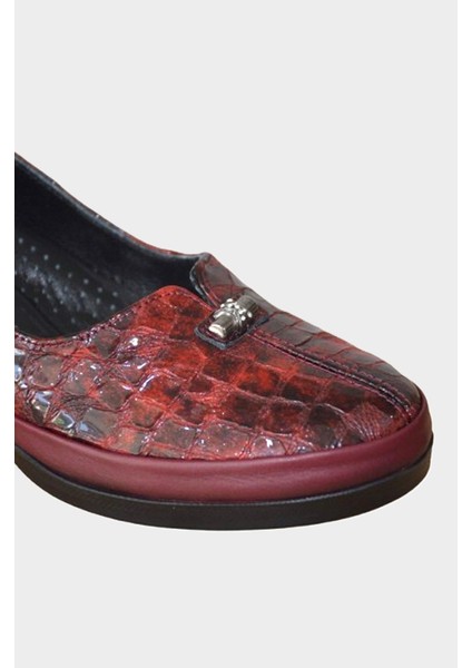 Kadın Bordo Deri Comfort Günlük AYAKKABI-NHR.0046 modelleri