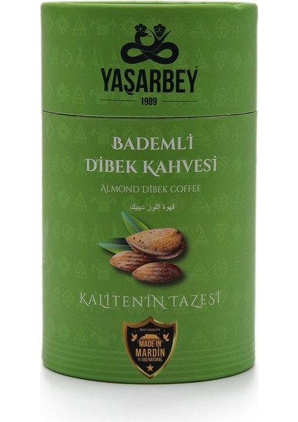 MARDİN BADEMLİ DİBEK KAHVESİ 400 GR [AROMASIZ-PARÇACIKLI ÖĞÜTÜLMÜŞ]-(HEDİYELİK KUTU)