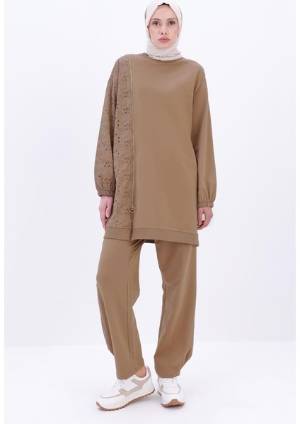 Vizon-Büyük Beden Fisto Garnili Pantolonlu Takım fiyatları