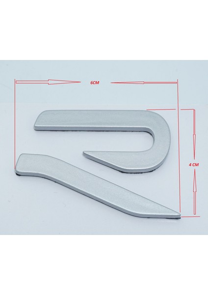 R Line Yeni Nesil Bagaj Gri Logo Arma Volkswagen Ile Uyumlu modelleri