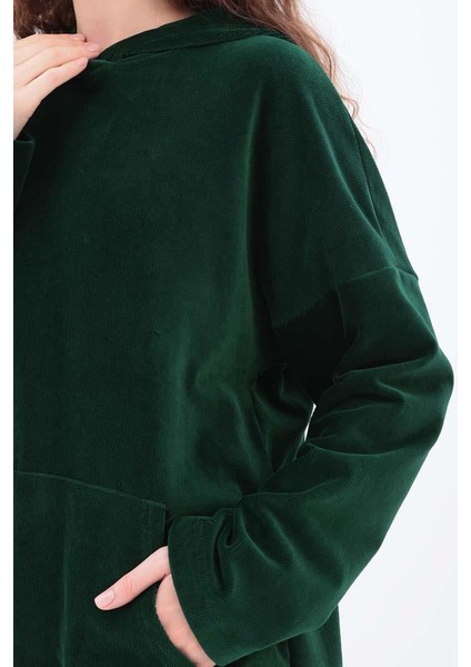 Zümrüt-Kapüşonlu Kanguru Cepli Pantolonlu Takım indirimleri