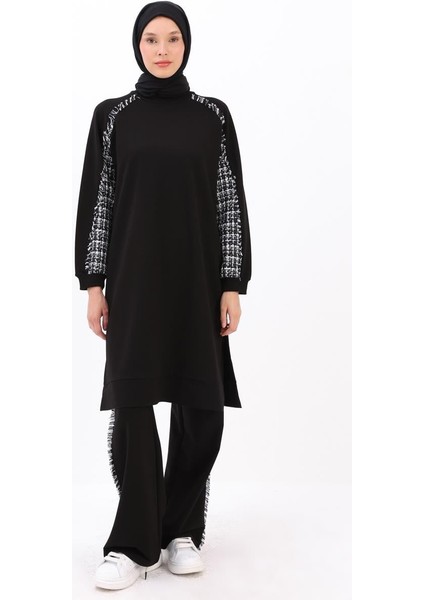Siyah-Tüvit Garni Detaylı Pantolon Takımı fiyatları
