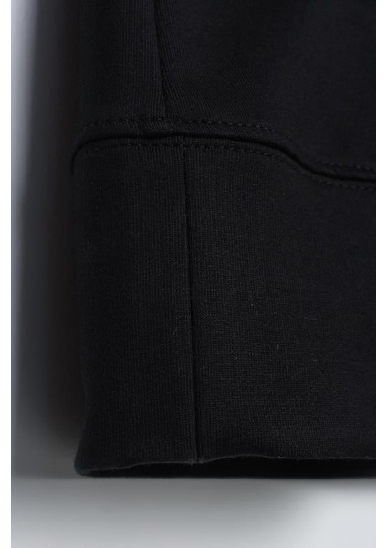 Siyah-Büyük Beden Kapüşonlu Basic Örme Elbise indirimleri