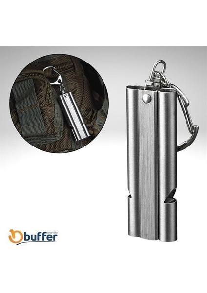 Buffer® Sos Acil Imdat Düdüğü Alüminyum Islık Anahtarlık Kamp Yürüyüş Aksesuar Araçları