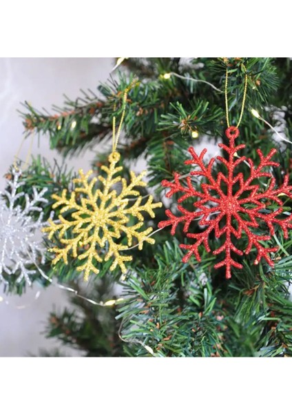 Yılbaşı Ağacı, Simli Kar Tanesi Yılbaşı Ağaç Süsü 3 Adet