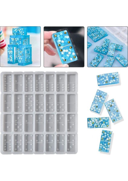 Epoksi Silikon Kalıp Domino 28'Li