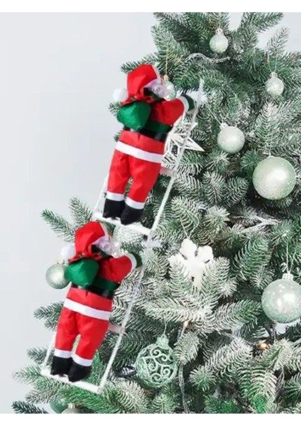 Yılbaşı Ağacı, Merdiven Tırmanan Noel Baba 105CM 2li