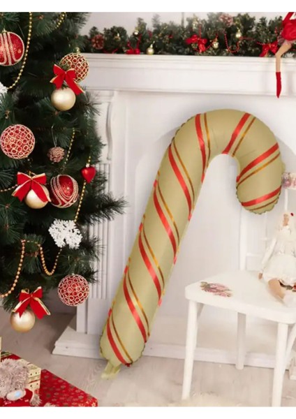 Yılbaşı Folyo Balon, Baston Şeker 1 Adet