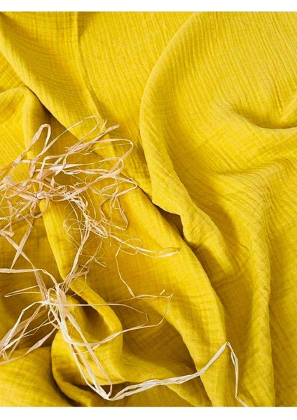 Hardal Sarısı Çok Amaçlı 4 Kat Müslin Örtü ve Battaniye, Pamuklu, Düz Desenli fiyatları