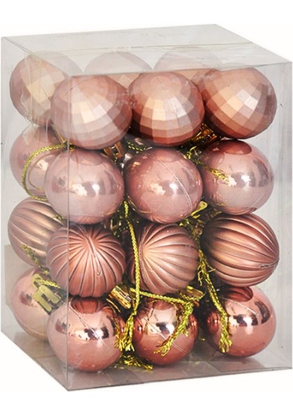 Yılbaşı Ağacı Süsü, Bronz Lüks Ağaç Süsleme Seti 3 cm Pakette 24 Adet fiyatları