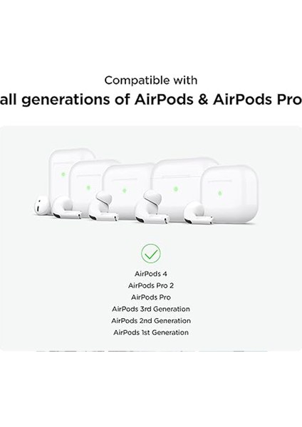 Airpods 4 3 2 1 Pro Pro 2 Uyumlu Silikon Kulaklık Tutucu Kulak Askısı Düşmeyi Önleyici