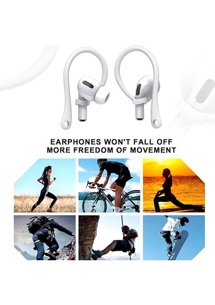 Airpods 4 3 2 1 Pro Pro 2 Uyumlu Silikon Kulaklık Tutucu Kulak Askısı Düşmeyi Önleyici