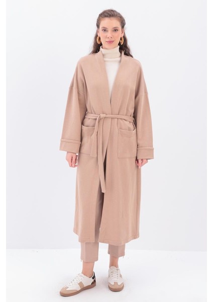 Bej-Kolu Katlamalı Sweat Hırka fiyatları