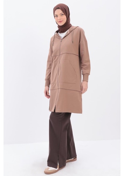 Vizon-Saten Ara Biyeli Sweat Hırka modelleri